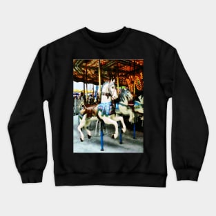 Carnival Midway - Carousel Horses Crewneck Sweatshirt